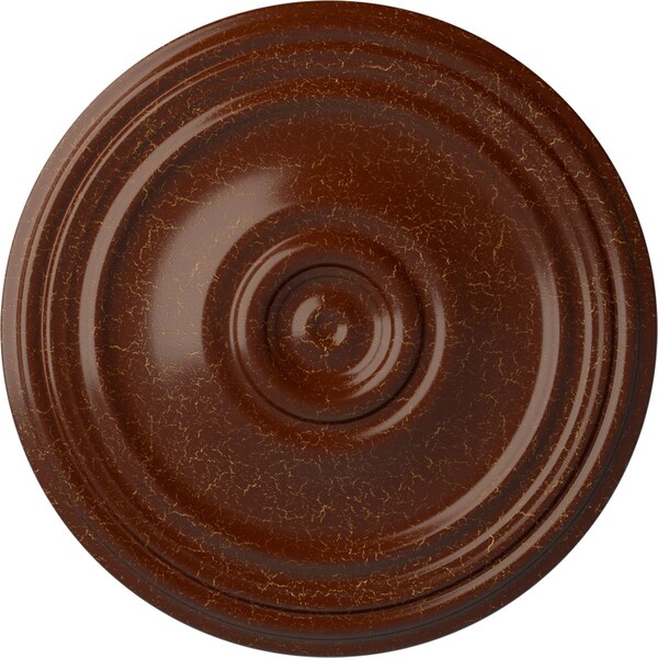 Ekena Millwork Reece Ceiling Medallion (Fits Canopies up to 6 3/4"), 21"OD x 1 1/4"P, Burnished Mahogany Crackle CM21REBMC - main